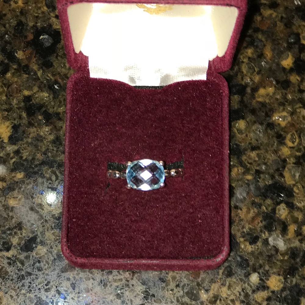 Blue Topaz Pandora Ring. Retired.